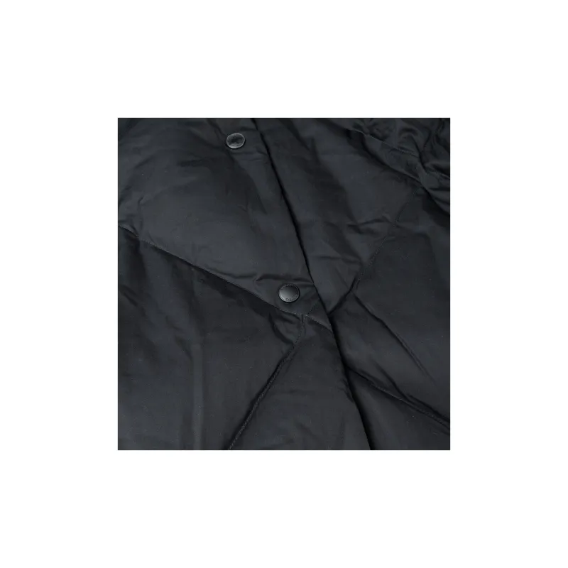 Burberry Diamond Quilted Cotton Gabardine Coat Black-6