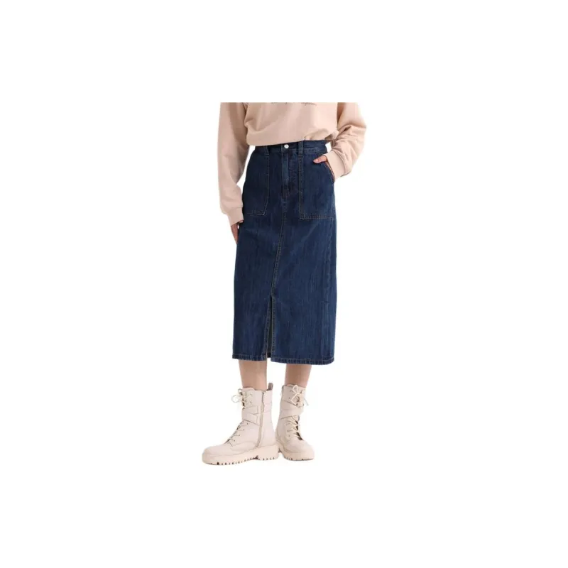 GUESS Denim Long Skirts Women's Blue-2