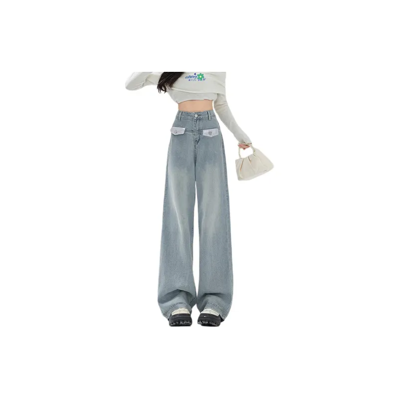 Weixi Jeans Women's Cool Tea Blue-5