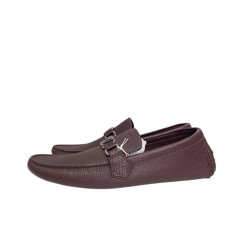 LOUIS VUITTON Gommino Loafers Men's Burgundy-1
