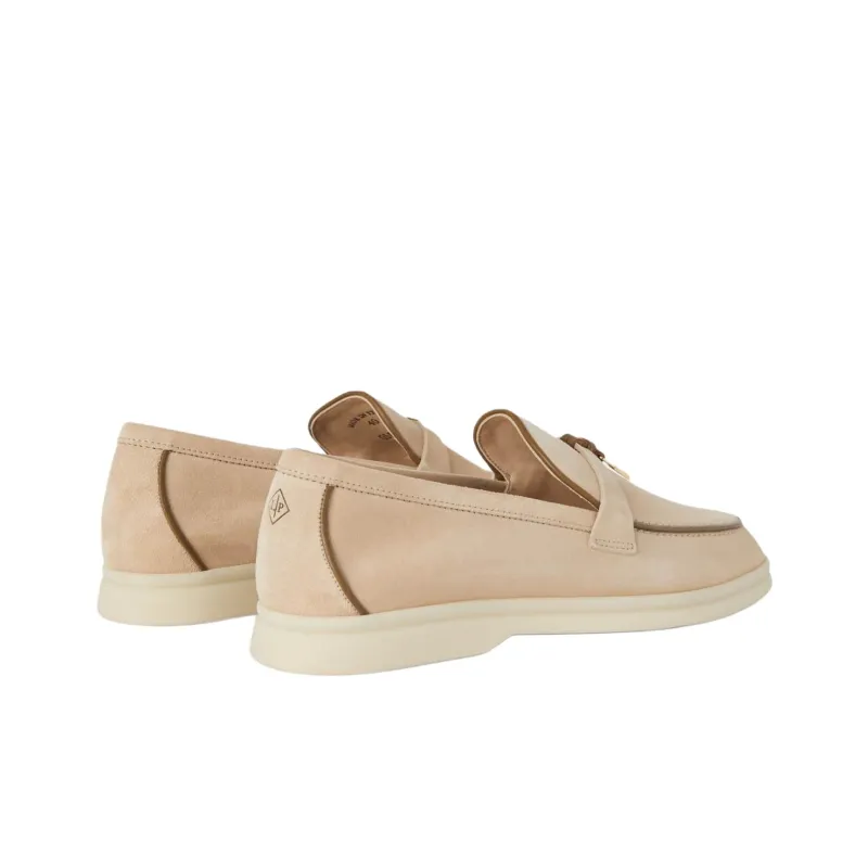 Loro Piana Summer Charms Walk Loafers Women's Light Camel-3