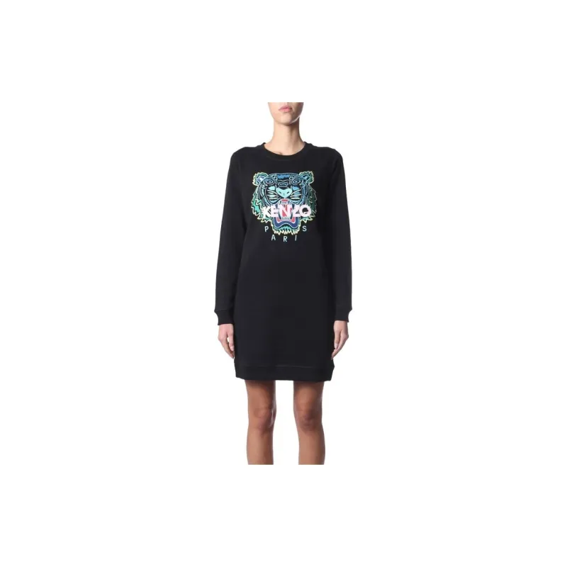 KENZO Long Sleeved Dresses Women's Black-1