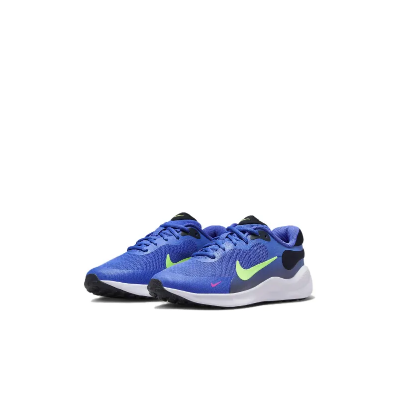 Nike Revolution 7 GS 'Ultramarine Lime Blast'-2