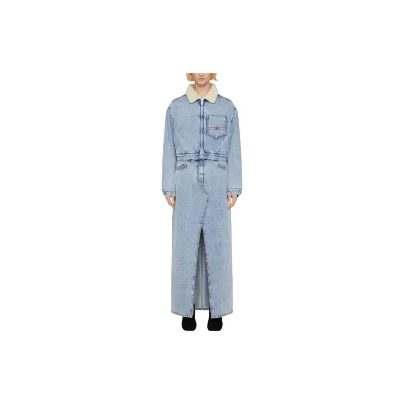 Givenchy Denim Long Skirts Women's Blue-1