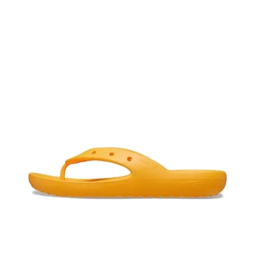 Crocs Abrasion-Resistant Flip Flops Unisex Yellow