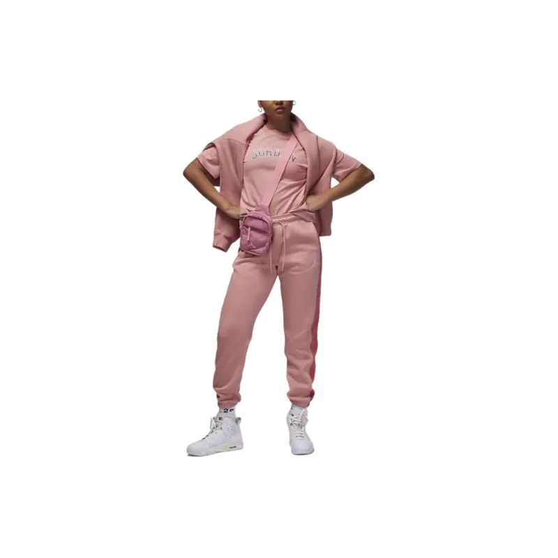 Jordan Brooklyn Fleece Knitted Sweatpants Women's Pink-2