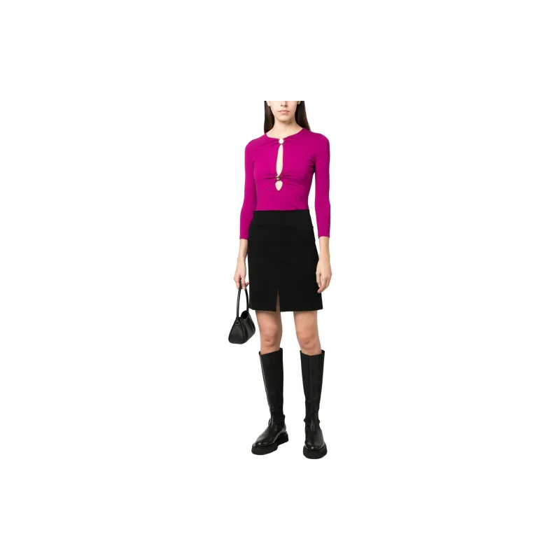 PINKO High Waist A Line Mini Skirt-2