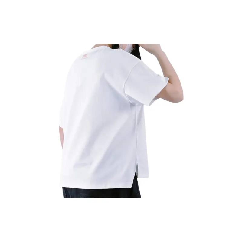 New Balance IU Drop Shoulder Sleeve T Shirt Women's White-4