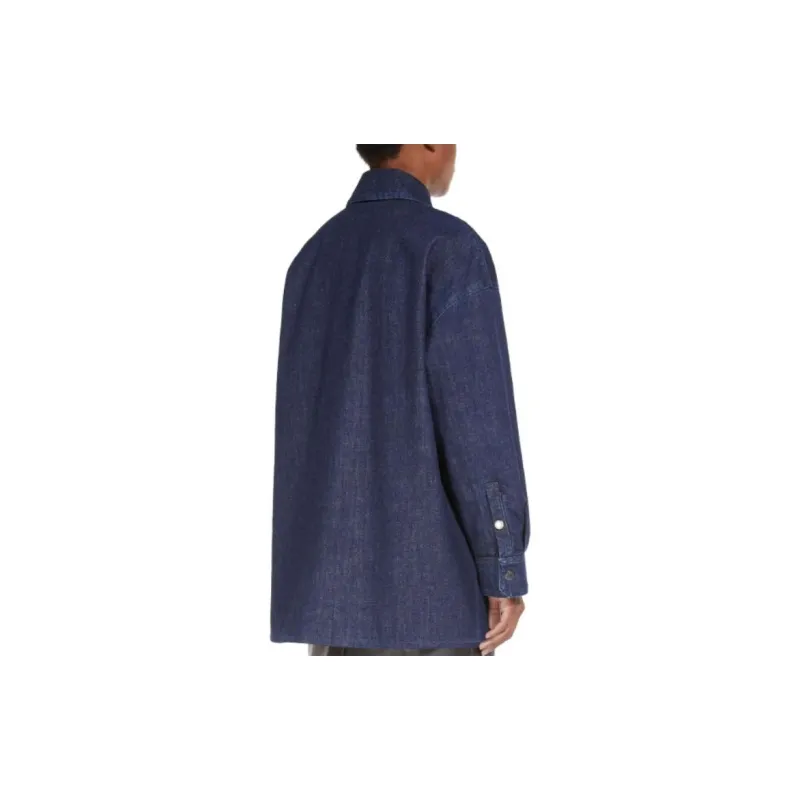 WEEKEND MaxMara Denim Jackets Women's Marine Blue-3
