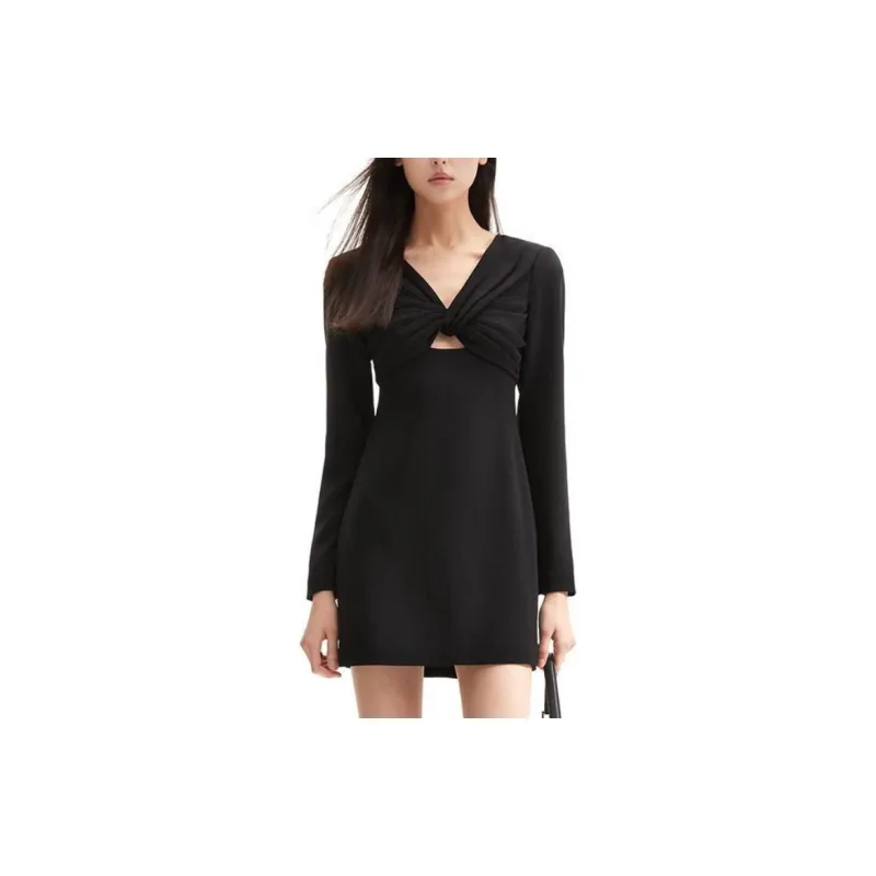 Self portrait Long Sleeved Dresses Women's Classic Black-1