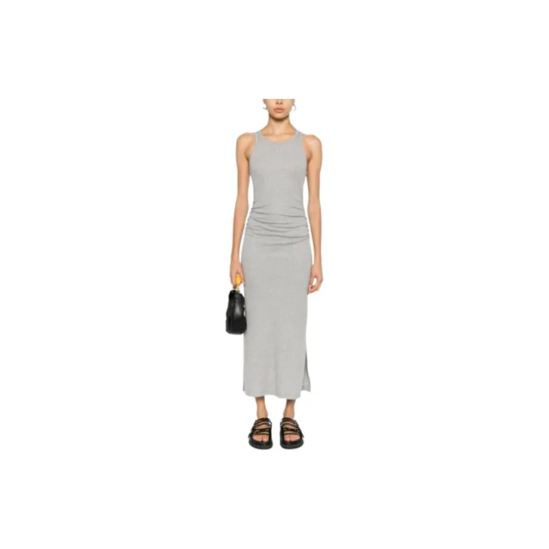 GANNI Fine ribbed Midi Dress-1