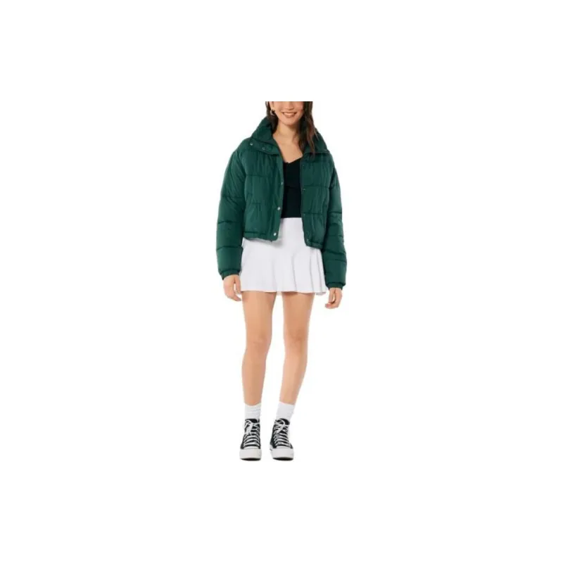 Hollister FW23 Puffer Jacket Women's Green-2