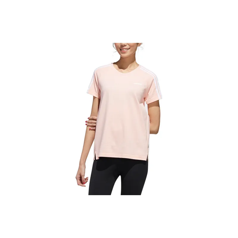 Adidas Neo Raglan Sleeve T Shirt Women's Hazy Coral Pink-2