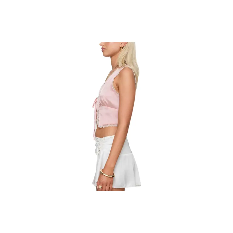 PRINCESS POLLY DOMINICK TOP Tank Tops Women's PINK/Pink-3