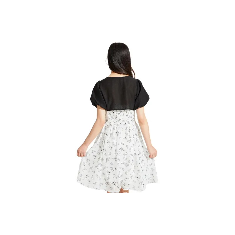 Hotwind Skirt Set Women's Black White-0