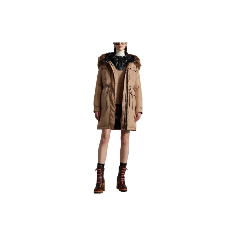 Moncler FW22 Moderate Down Jacket Women's Khaki-1
