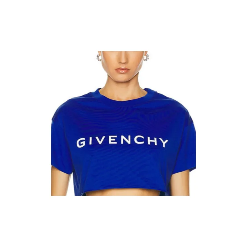 Givenchy SS24 Drop Shoulder Sleeve T-Shirt Women's Blue-4