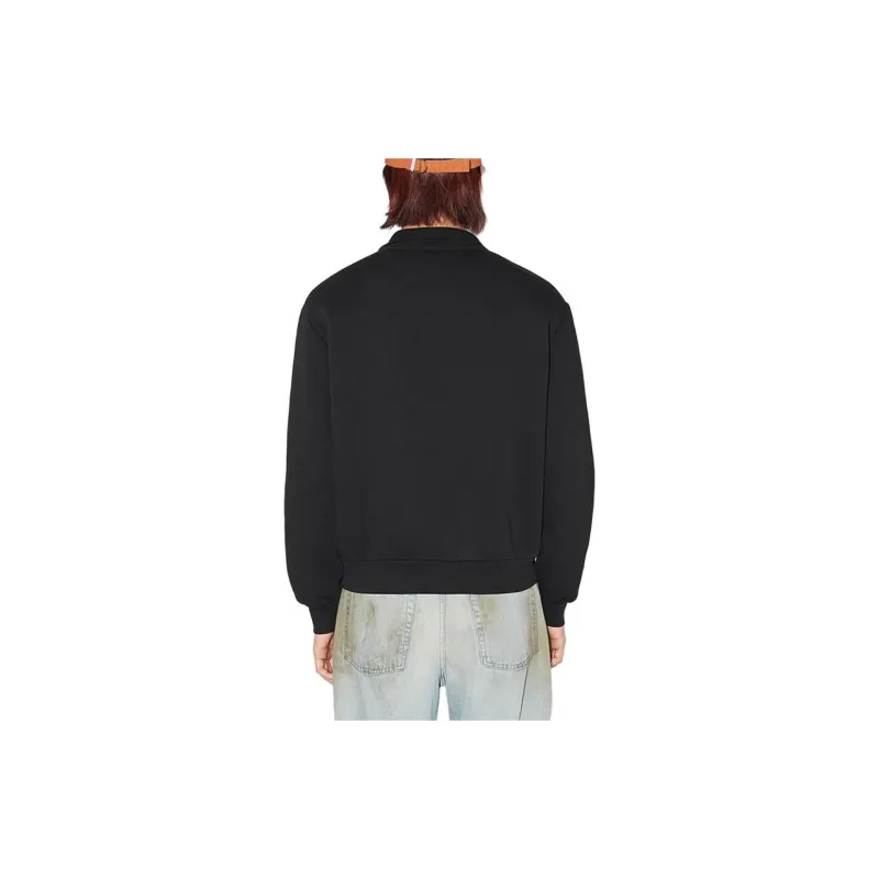 Acne Studios Half Zip Sweatshirt Black-2