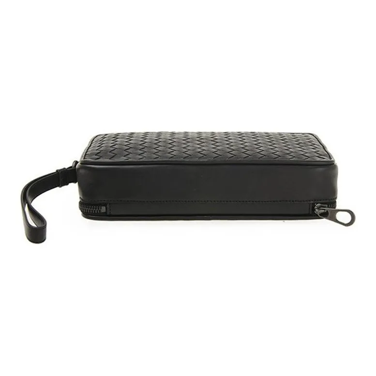Bottega Veneta Cow Leather Wallets Clutches Men's Black-3