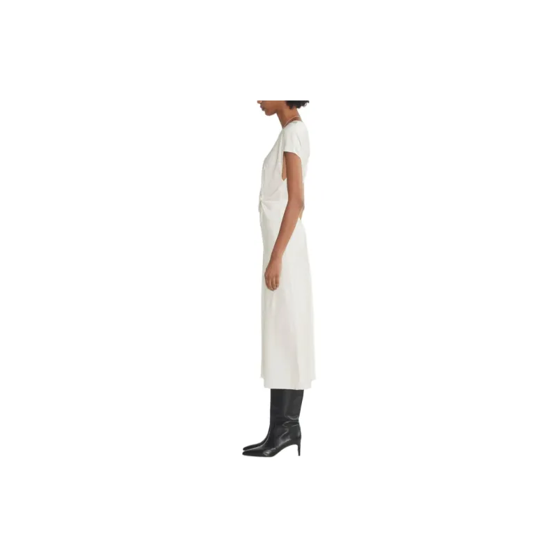 ARITZIA FW24 Wilfred Nicolette Satin Dress Short-Sleeved Dresses Women's Light Birch/Light Birch-4