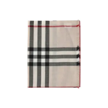 Burberry Wool Blend Knit Scarves Women's Beige/Multicolor