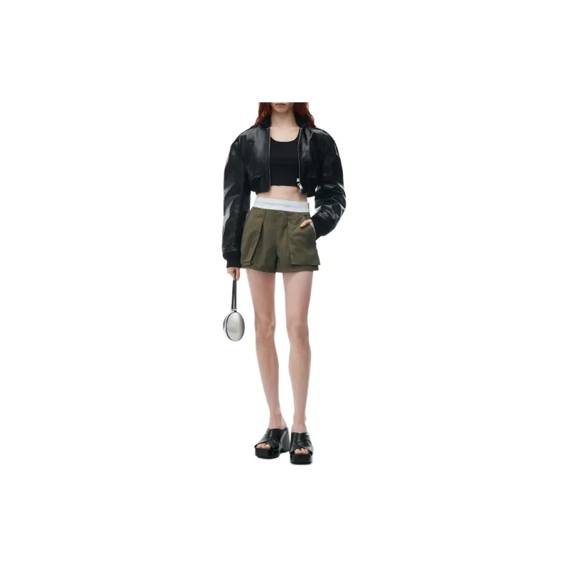 Alexander Wang High-Waisted Cargo Rave Shorts-1