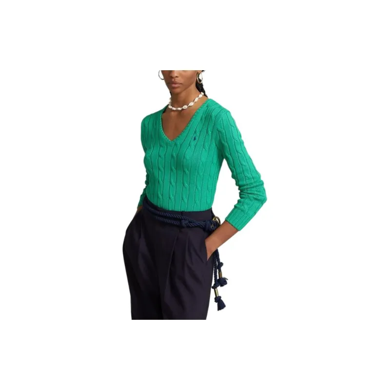 Polo Ralph Lauren FW23 Knitwear Women's Preppy Green-3