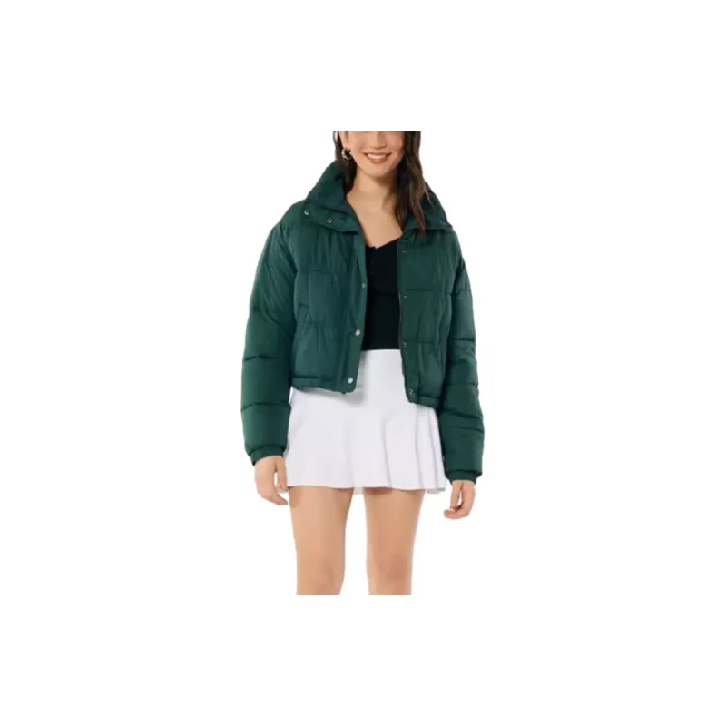 Hollister FW23 Puffer Jacket Women's Green-1