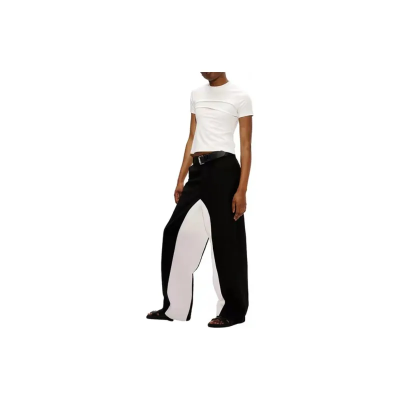 Fax Copy Express SS22 Casual Pants Women's Black White-4
