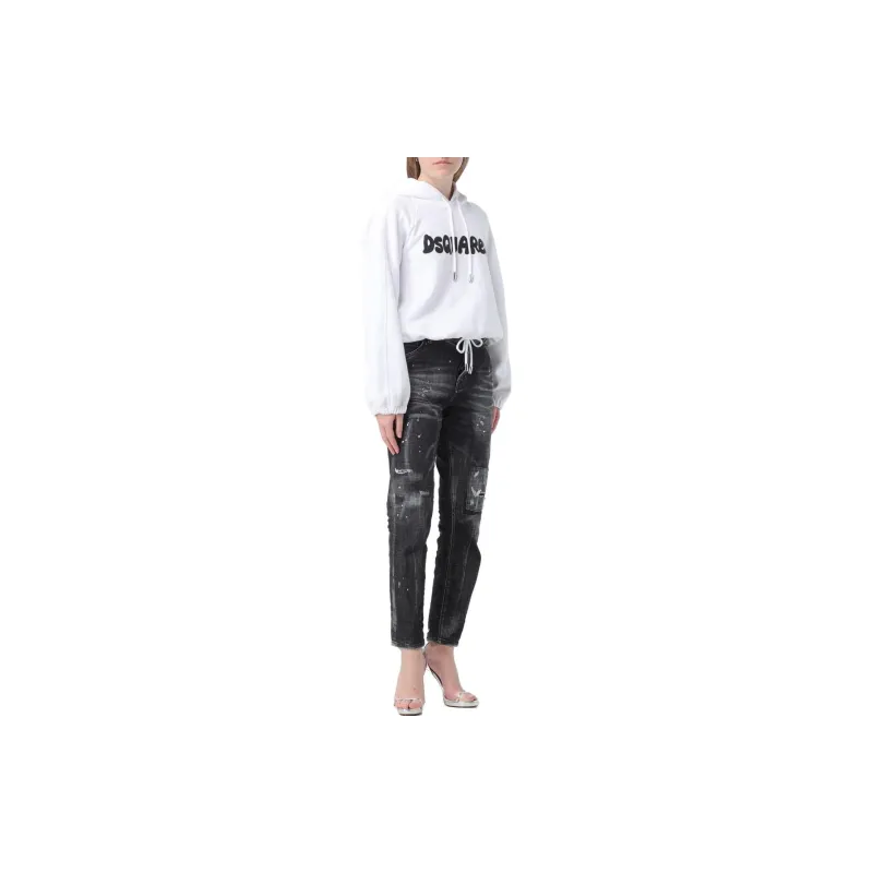 DSQUARED 2 Straight Leg Distressed Skinny Jeans-1