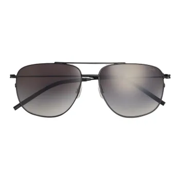 Moncler Steel Injection Molding Aviator Sunglasses Men's Black