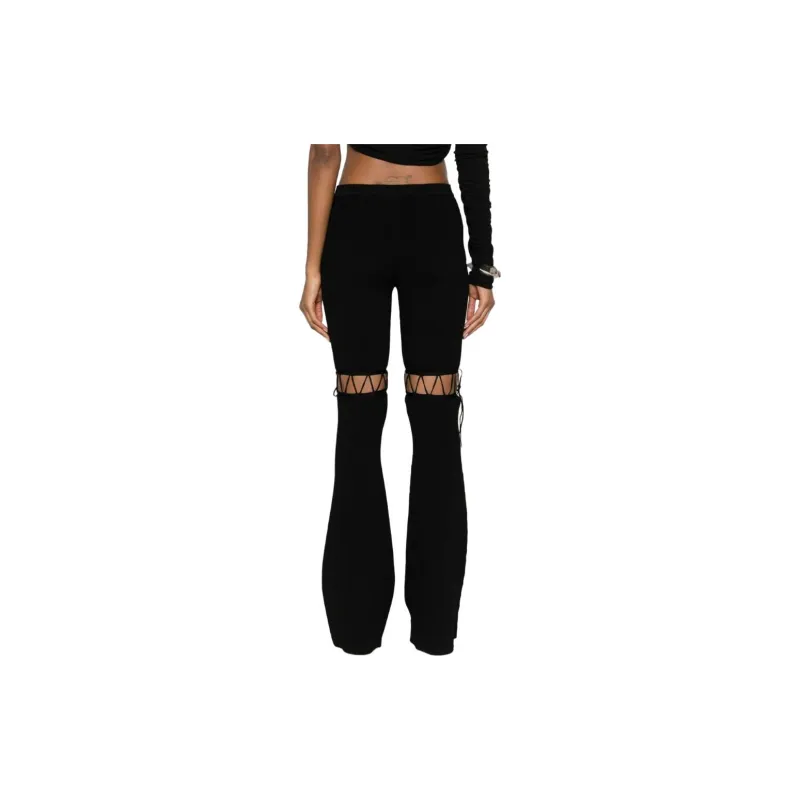Nensi Dojaka Lace up Ribbed Trousers-2