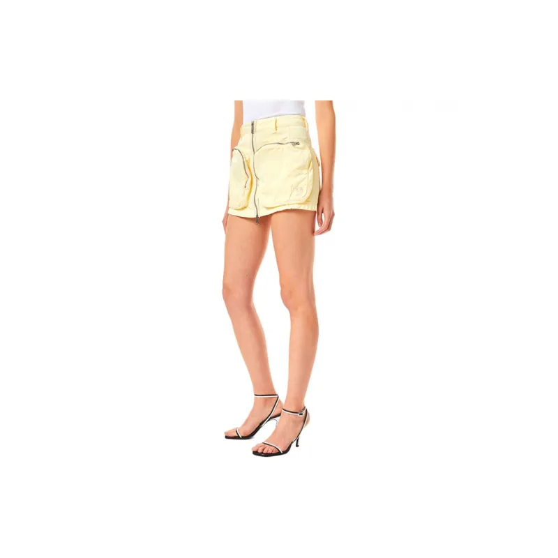 DIESEL Casual Short Skirts Women's Beige Yellow-3