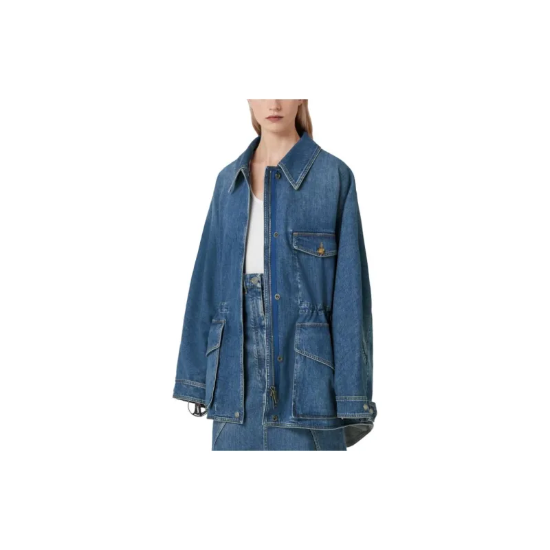 Burberry SS23 Denim Jacket Women's Dark Slate Blue-3