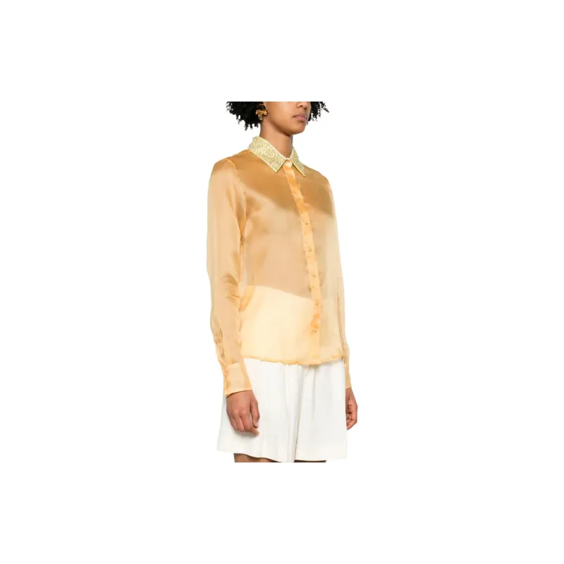Fabiana Filippi Embellished Georgette Shirt-3