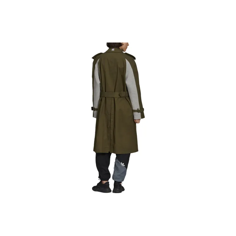 adidas originals Women's Logo Trench Coat Brown-3