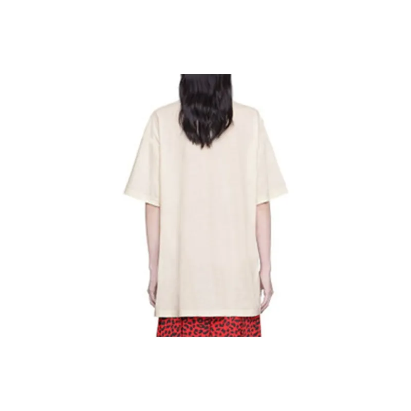 GUCCI Drop Shoulder Sleeve T Shirt Women's Ecru-1