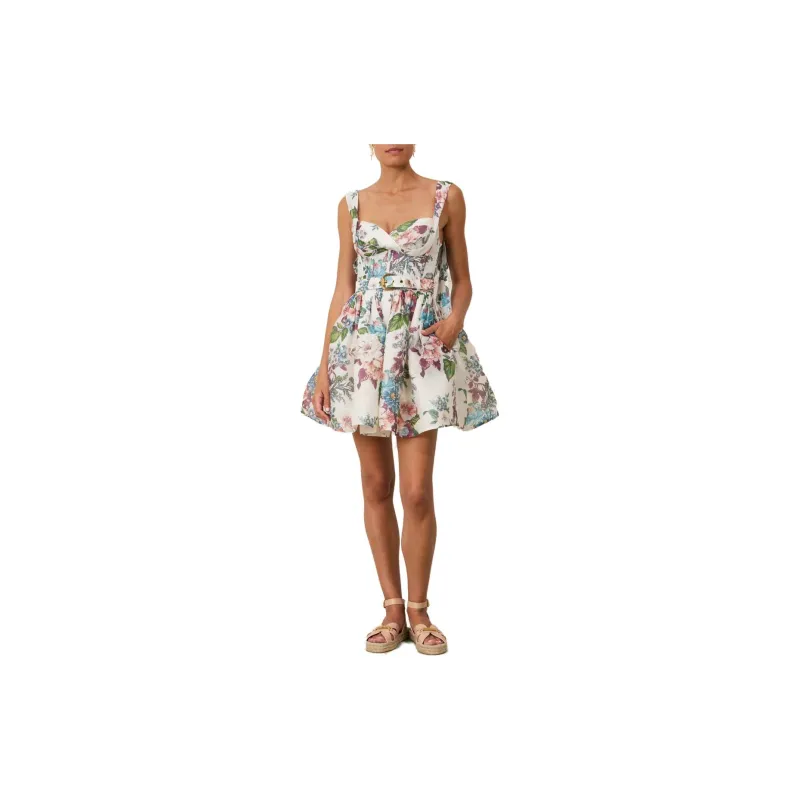 Zimmermann Matchmaker Floral Printed Belted Mini Dress-2