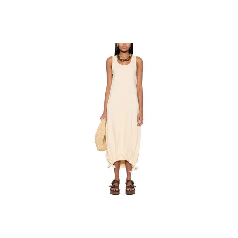 JIL SANDER Monogram embroidery Jersey Maxi Dress-3