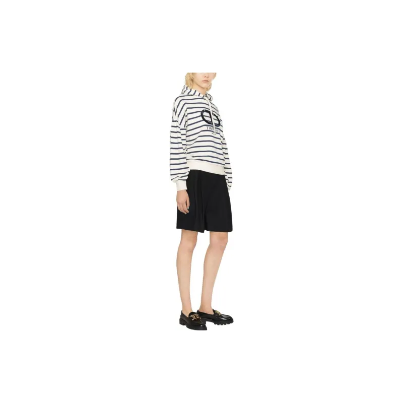 TWINSET Logo-print Breton-stripe Hoodie-3