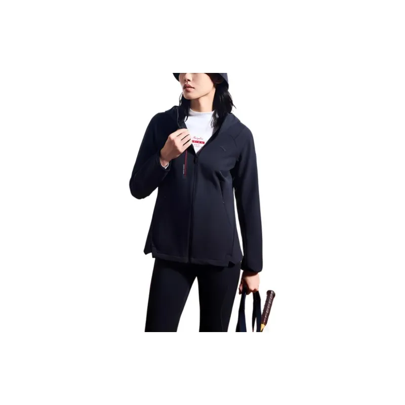 Anta Variety Training Collection Trench Coat Women's Basic Black-5