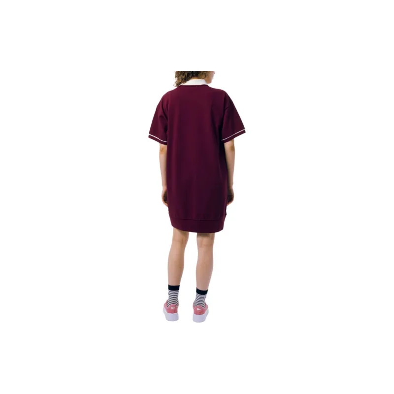 LACOSTE Short-Sleeved Dresses Women's Burgundy-3