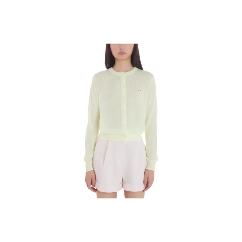 Maison Kitsune BABY FOX Series Knitwear Women's Bright Yellow-3