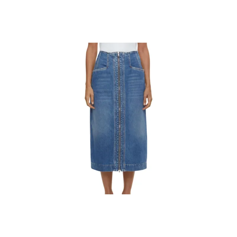 CLOSED Denim Long Skirts Women's Blue-1