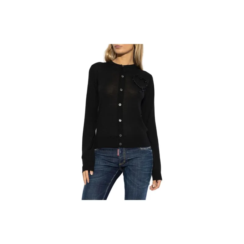 DSQUARED 2 Embellished Crewneck Cardigan-1