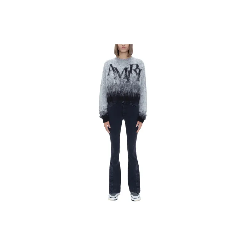 AMIRI Staggered Gradiant Crewneck 'Grey'-1