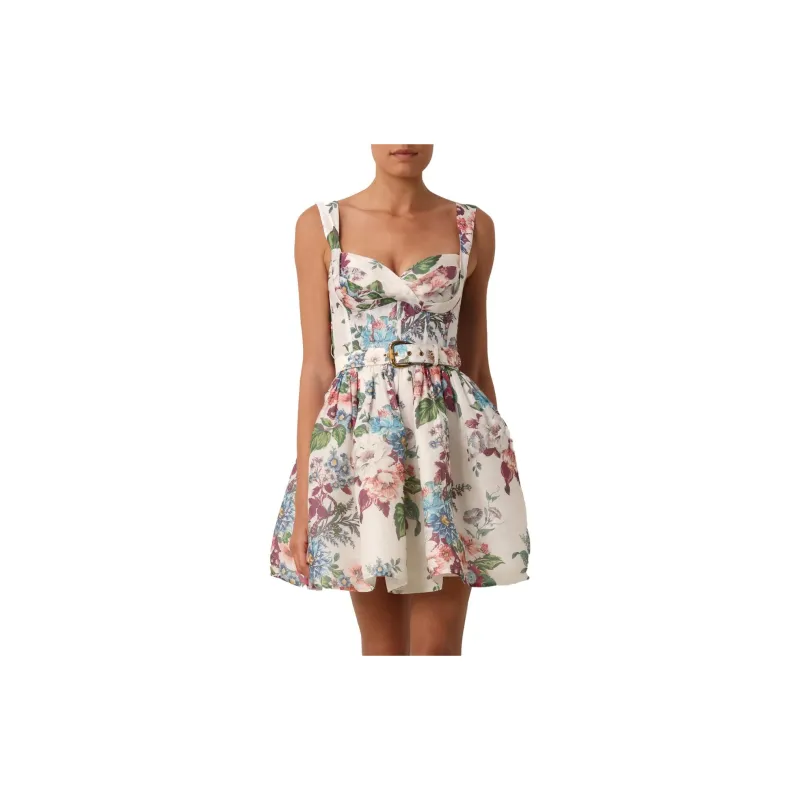 Zimmermann Matchmaker Floral Printed Belted Mini Dress-1