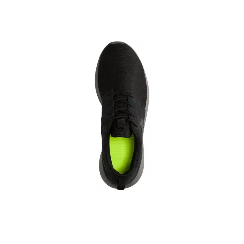 Nike Rosherun Cushioning, Wear Resistant Low Top Running Shoes Men's Black-4