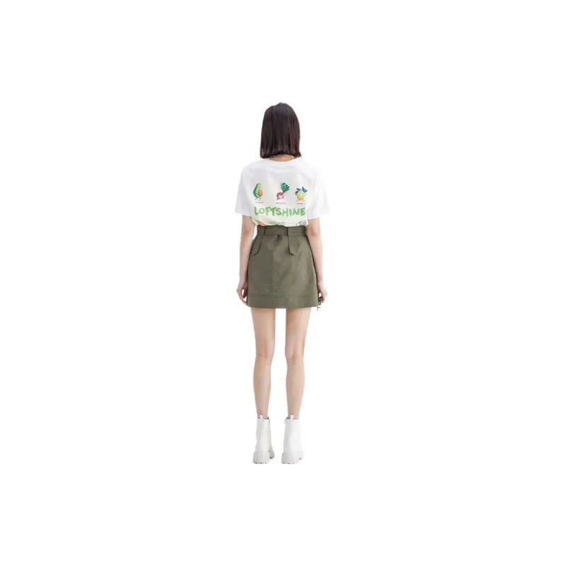 LOFT SHINE Skirt Women's Army Green-2