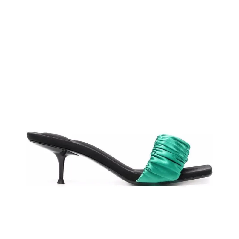 Alexander Wang Jessie Slide Slippers Women's Black Green-4